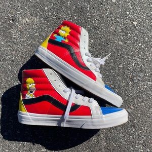 Simpsons leather vans